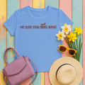 Eat Sleep Steal Socks Repeat. Lab T-shirt. in Carolina Blue