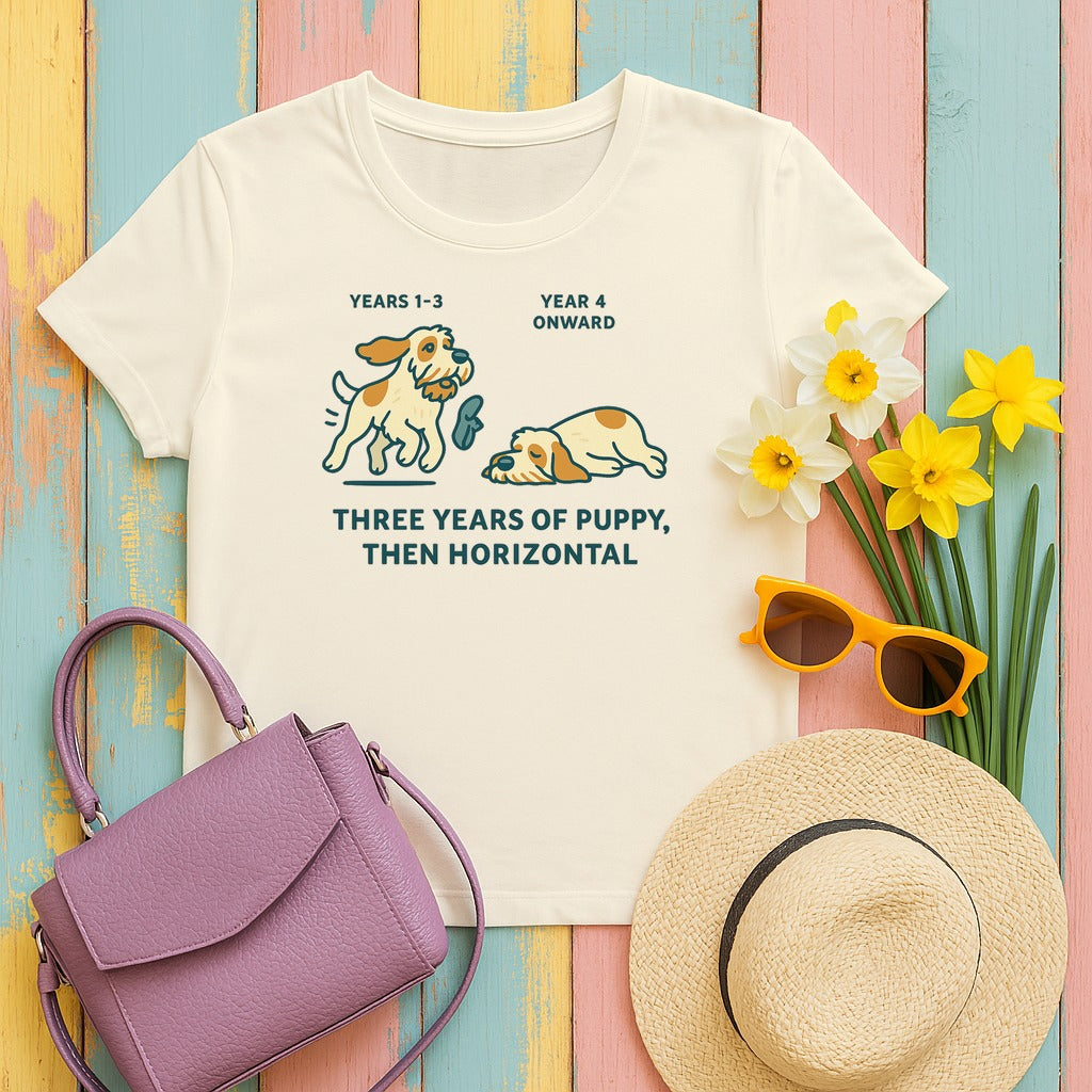 Spinone Italiano Three Years of Puppy Then Horizontal Tee in Natural