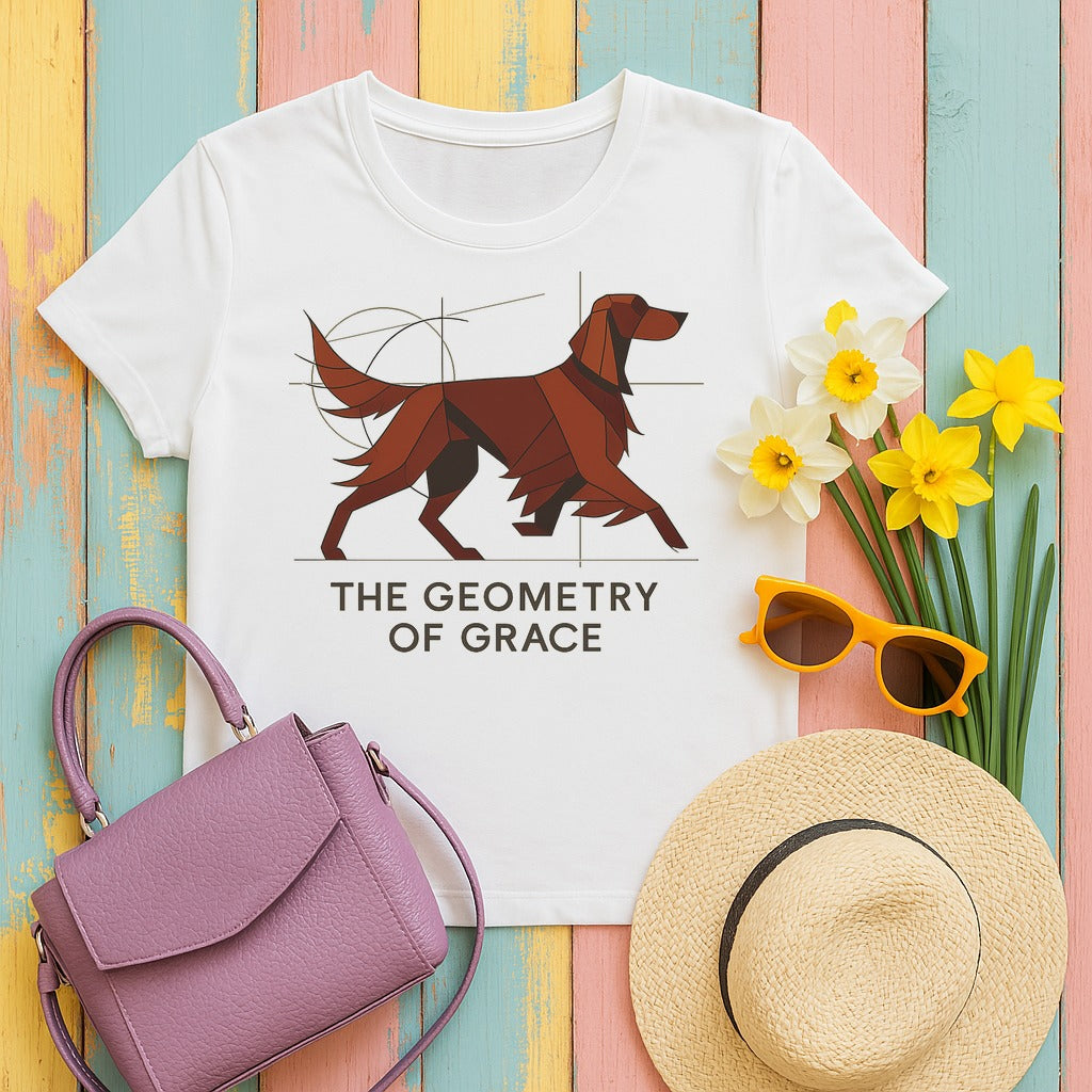 Irish Setter Geometry of Grace T-shirt in White