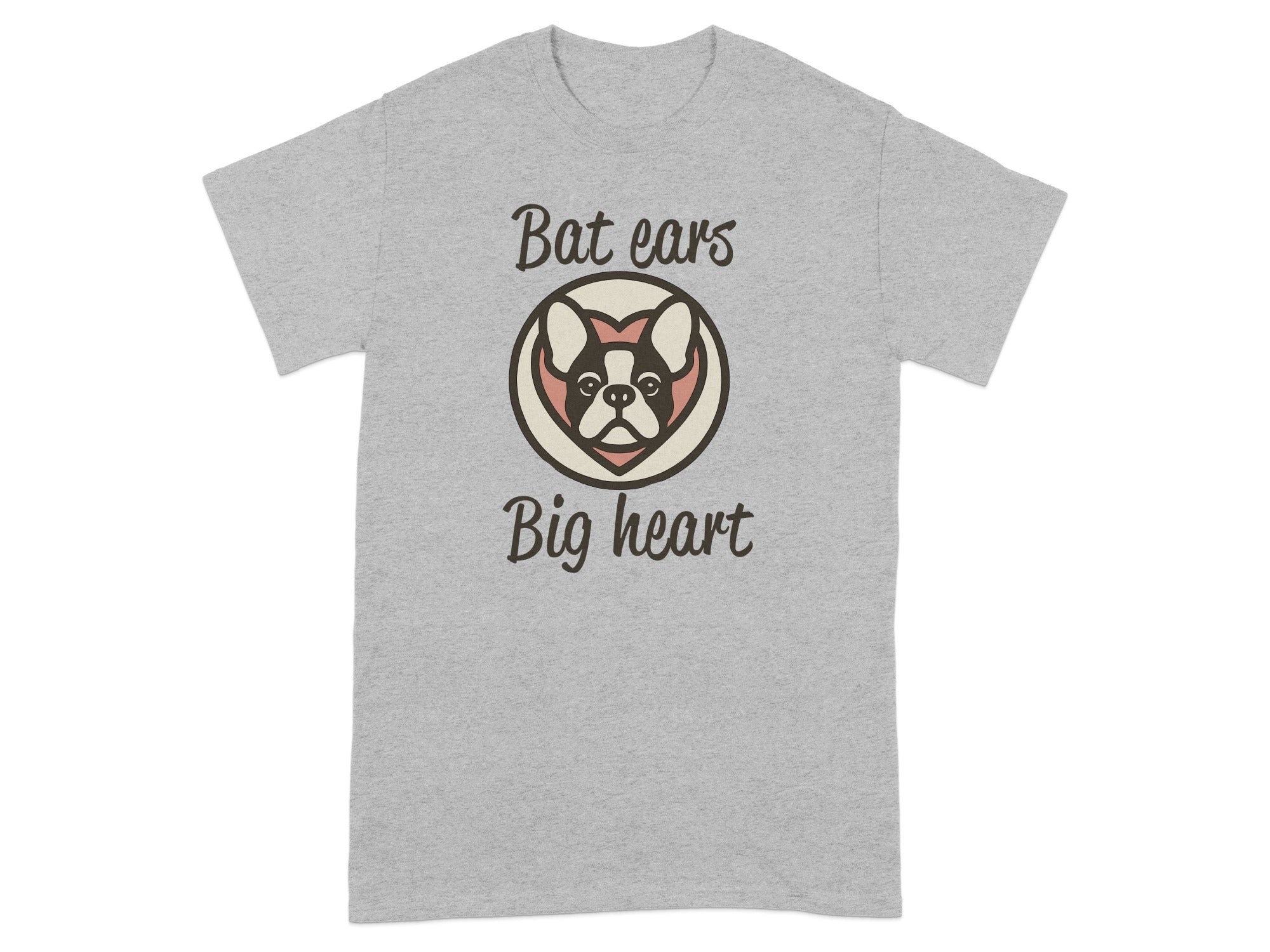 Bat ears Big heart dog lover graphic t-shirt