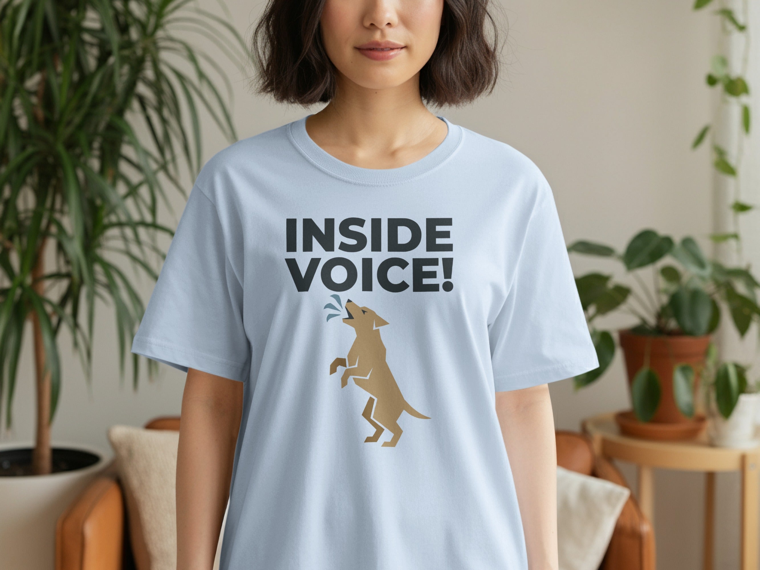 Inside Voice Dog Graphic Tee for Casual Style