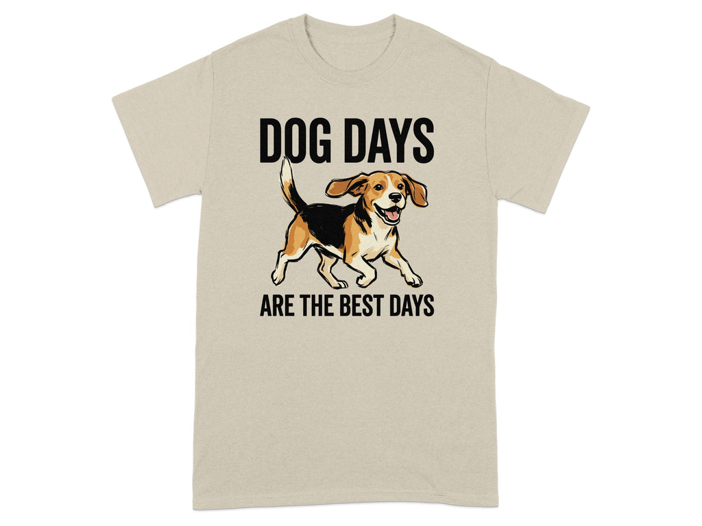 Beagle running with text "DOG DAYS ARE THE BEST DAYS".