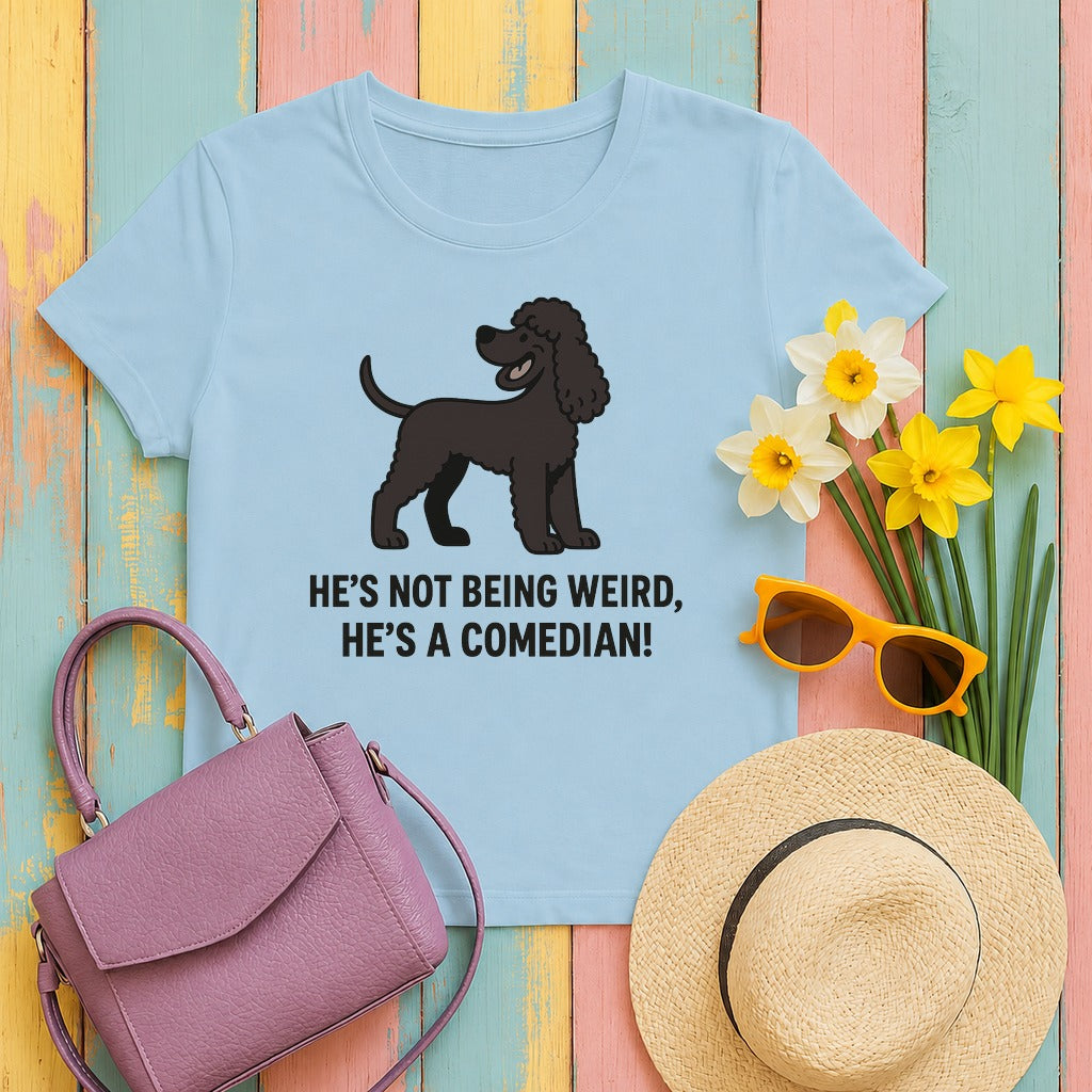 Irish Water Spaniel He's A Comedian Tee