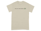 Beige t-shirt with "RUN, EAT, SLEEP, REPEAT" text and a dog icon.
