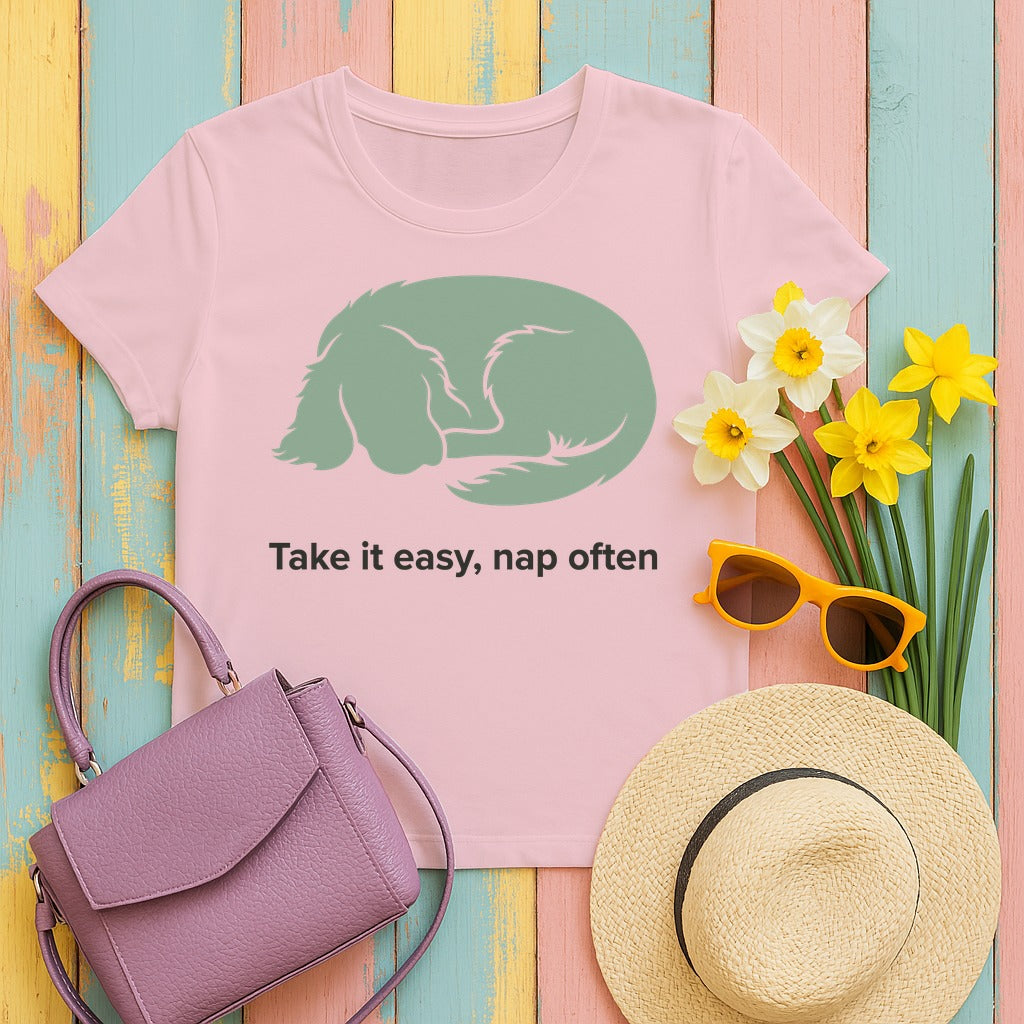 Take It Easy Gordon Setter T-Shirt in Blossom