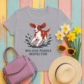 Welsh Springer Spaniel Puddle Inspector T-shirt in Athletic Heather