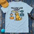 Yellow Lab Logic Premium Graphic T-Shirt in Light Blue