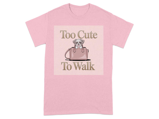 Too Cute To Walk Pink Graphic Tee Shirt product type