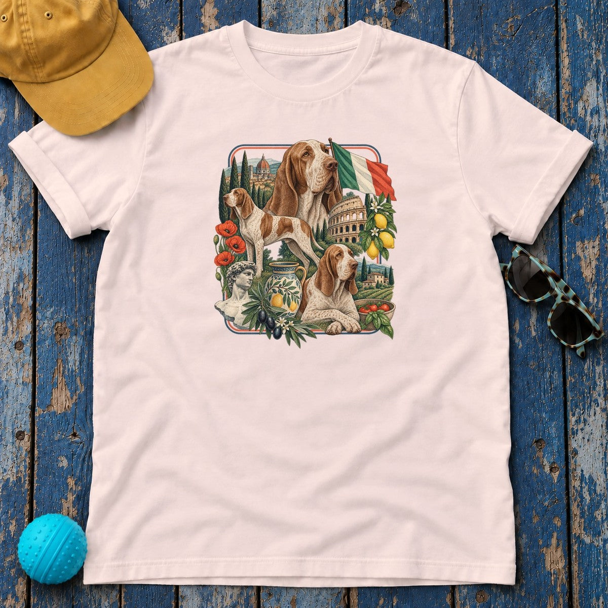 Bracco Italiano Italy Heritage T-Shirt in Soft Pink