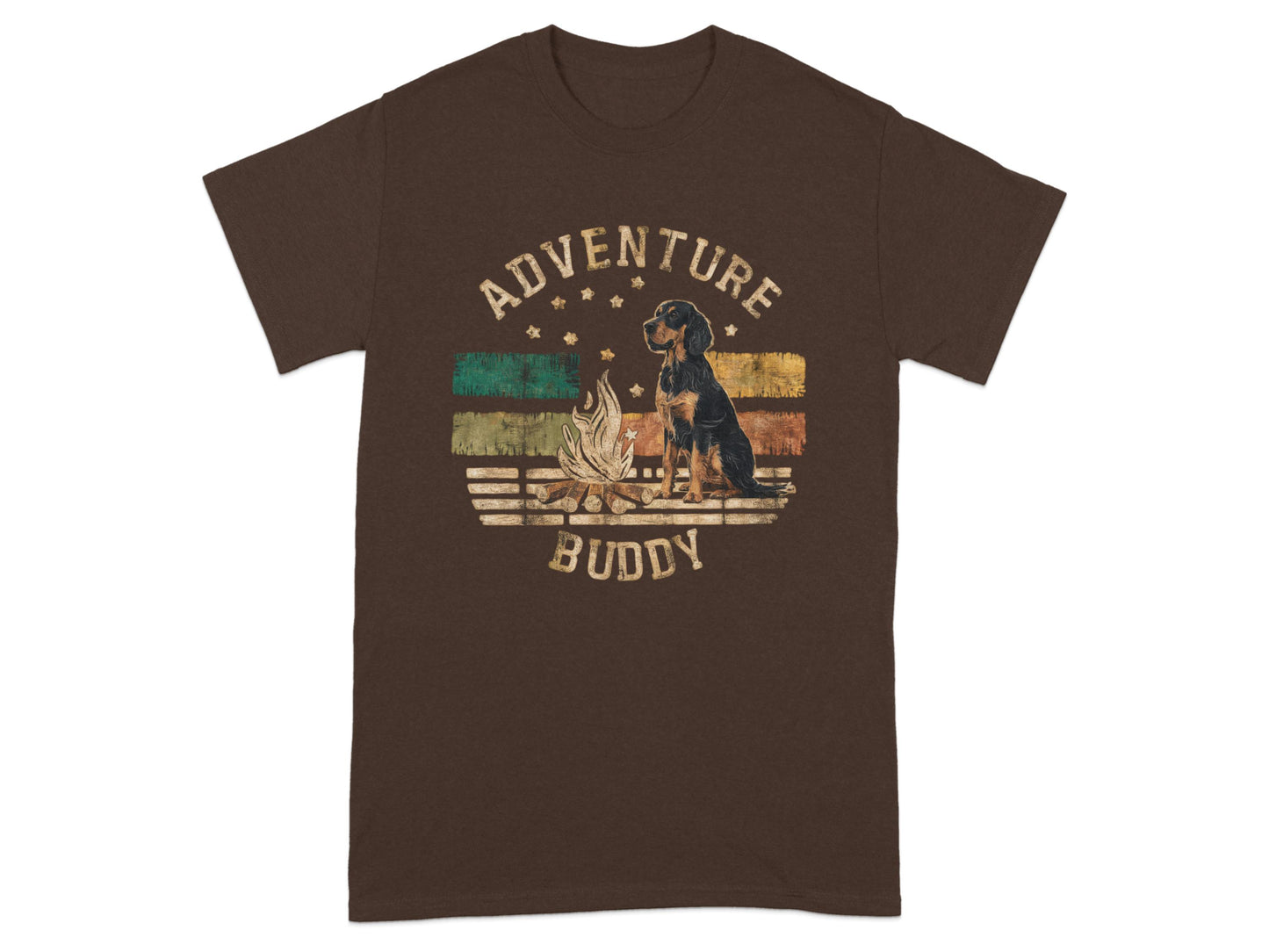 Adventure Buddy Retro Campfire Dog Shirt product