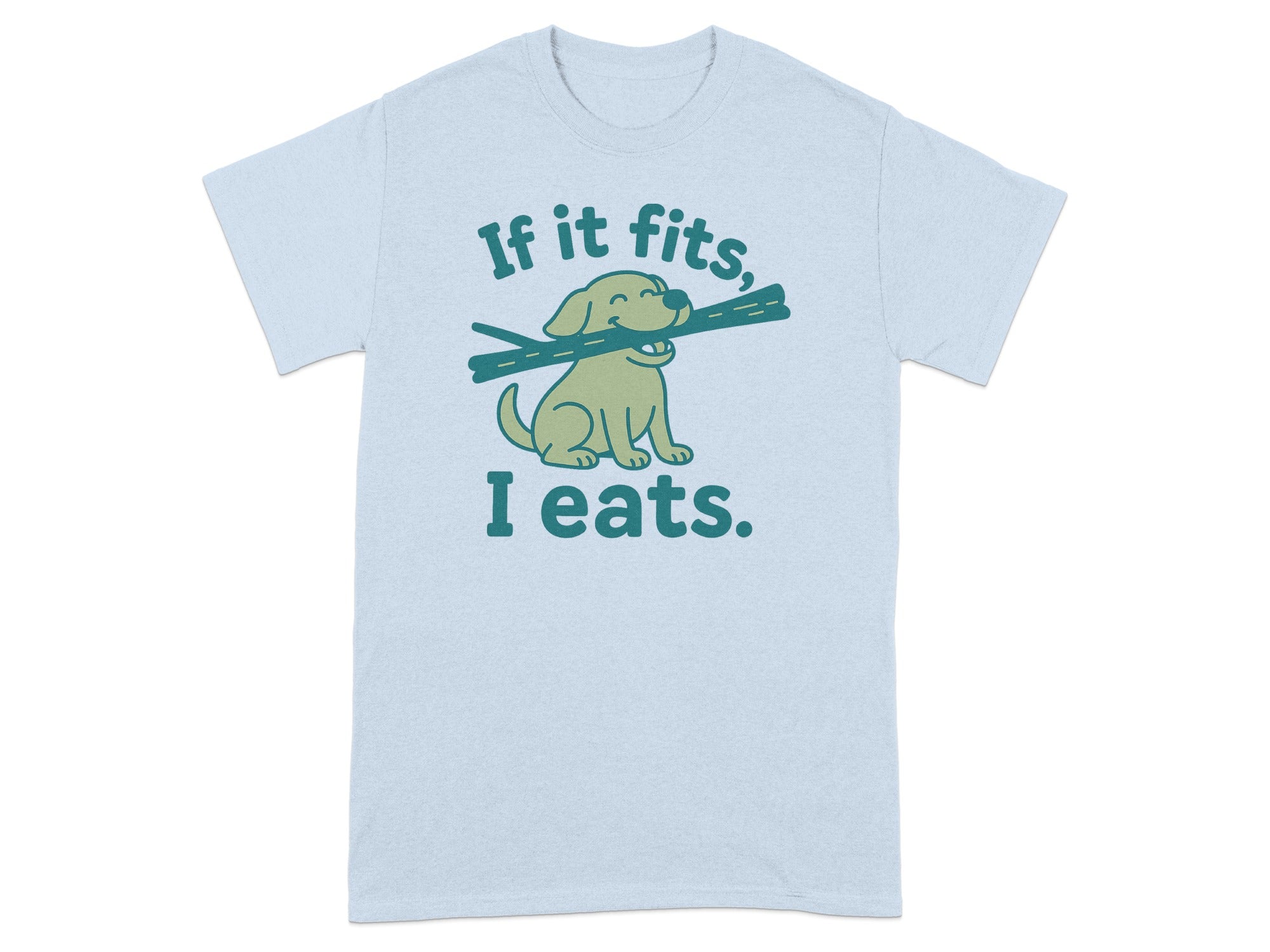 If it fits I eats Puppy with Stick Graphic T-shirt