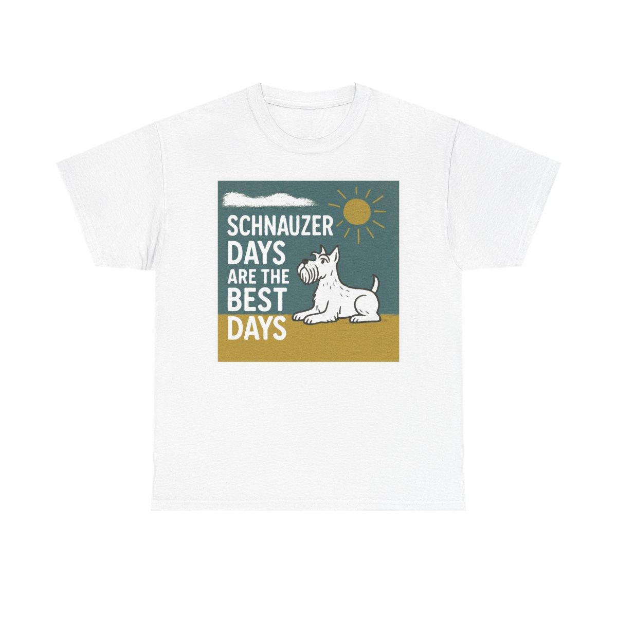Best Schnauzer Days Graphic t-shirt, White