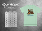 Gildan 5000 heavy cotton t-shirt size chart with width and length measurements.