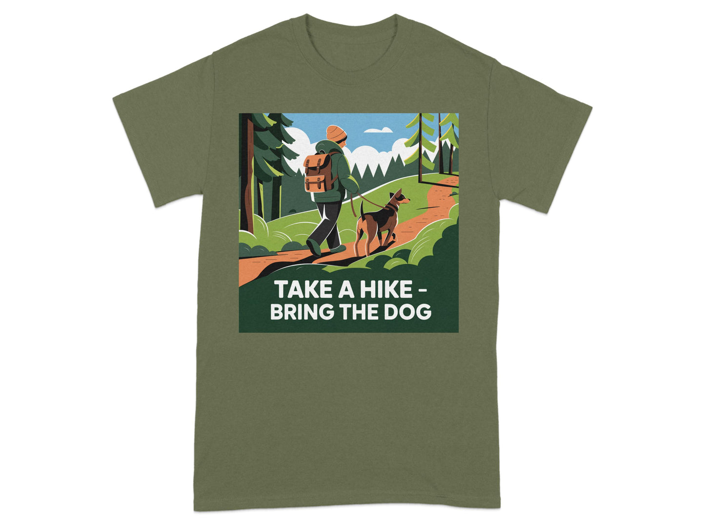 Take A Hike Bring The Dog Graphic T-Shirt product type