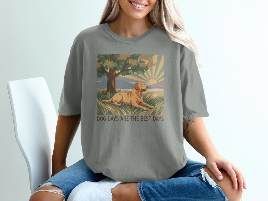 Dog Days Are The Best Days Graphic Tee Shirt