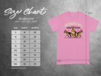 Gildan 5000 Heavy Cotton T-shirt size chart with "Working Dog German Shepherd" graphic.