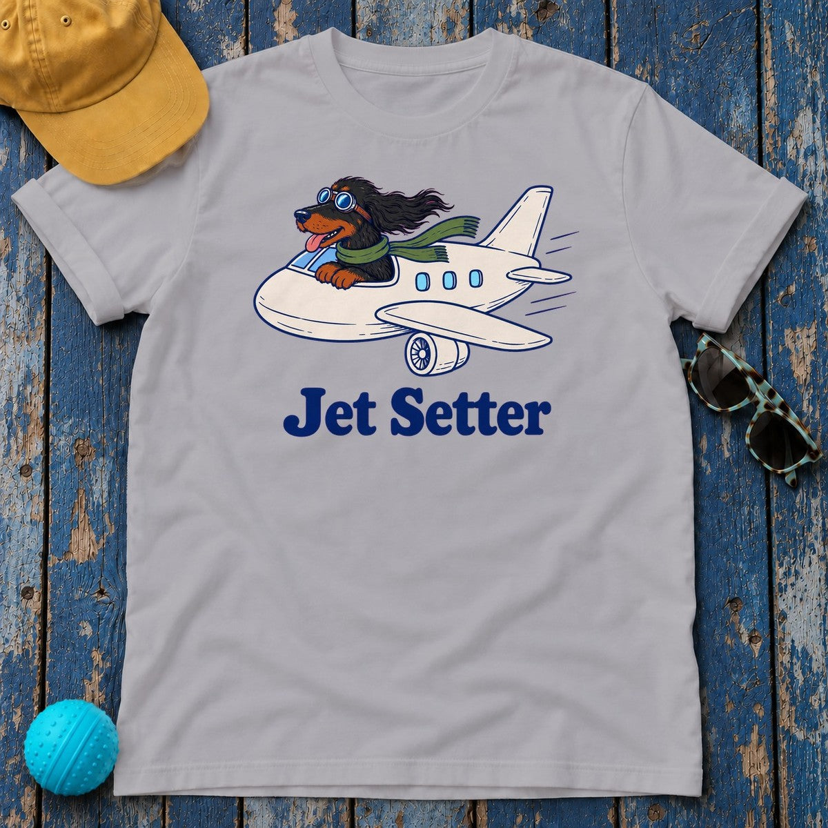 Gordon Setter Jet Setter Tee in Athletic Heather