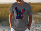 Colorful Geometric French Bulldog Print T-shirt