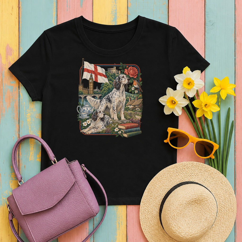 English Setter England Heritage tee, Black