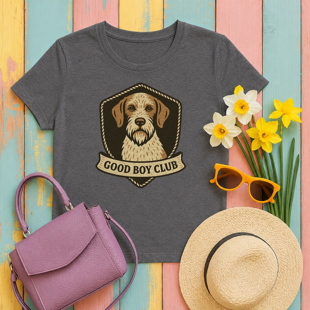 GWP Good Boy Club Tee in Dark Grey Heather