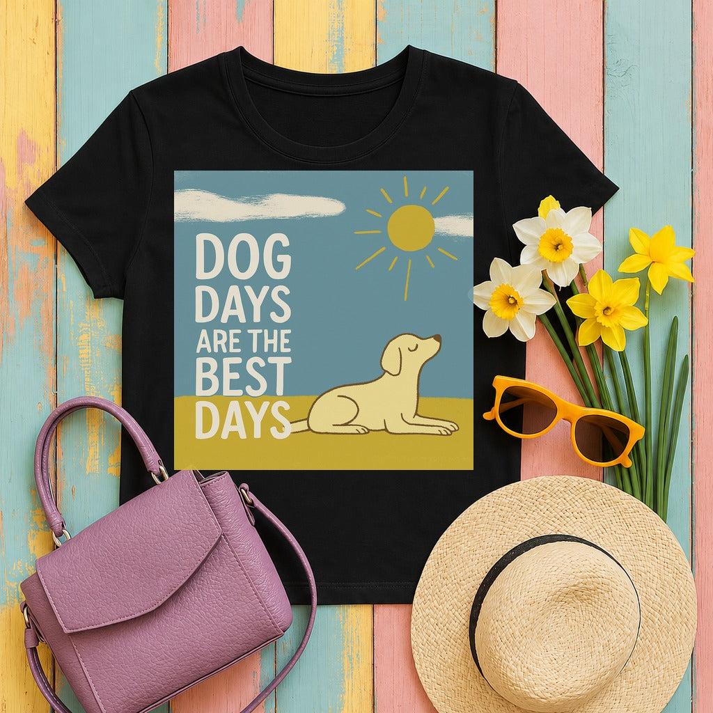 mig2 dog-days-are-the-best-days-yellow-labrad tee flat lay hero v8
