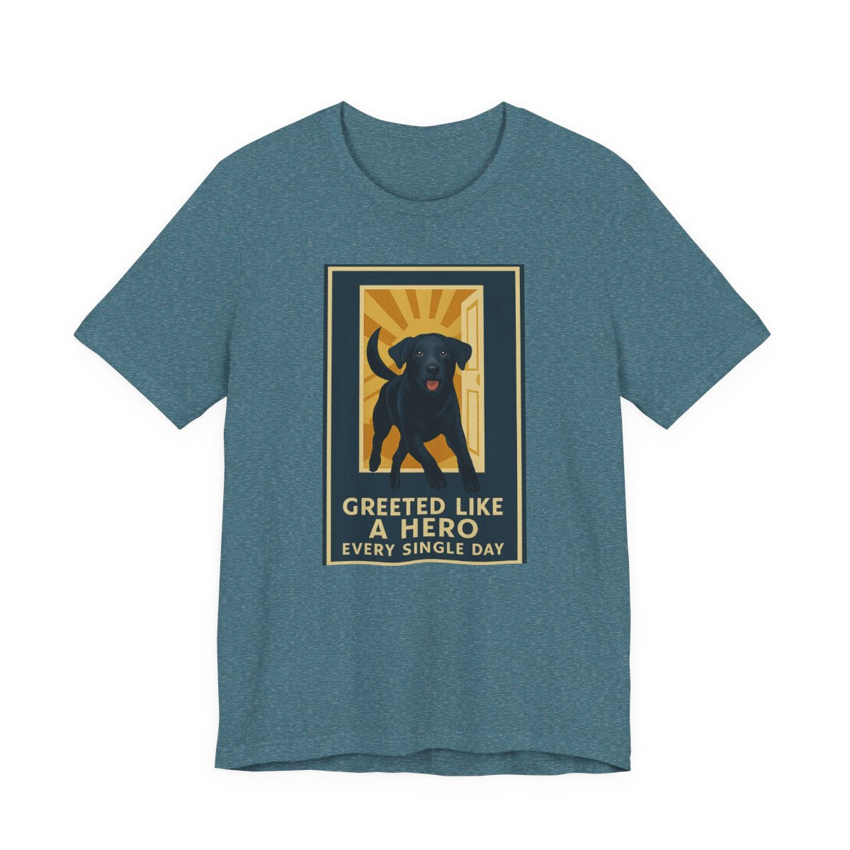 Black Lab Greeted Like a Hero t-shirt, view 5