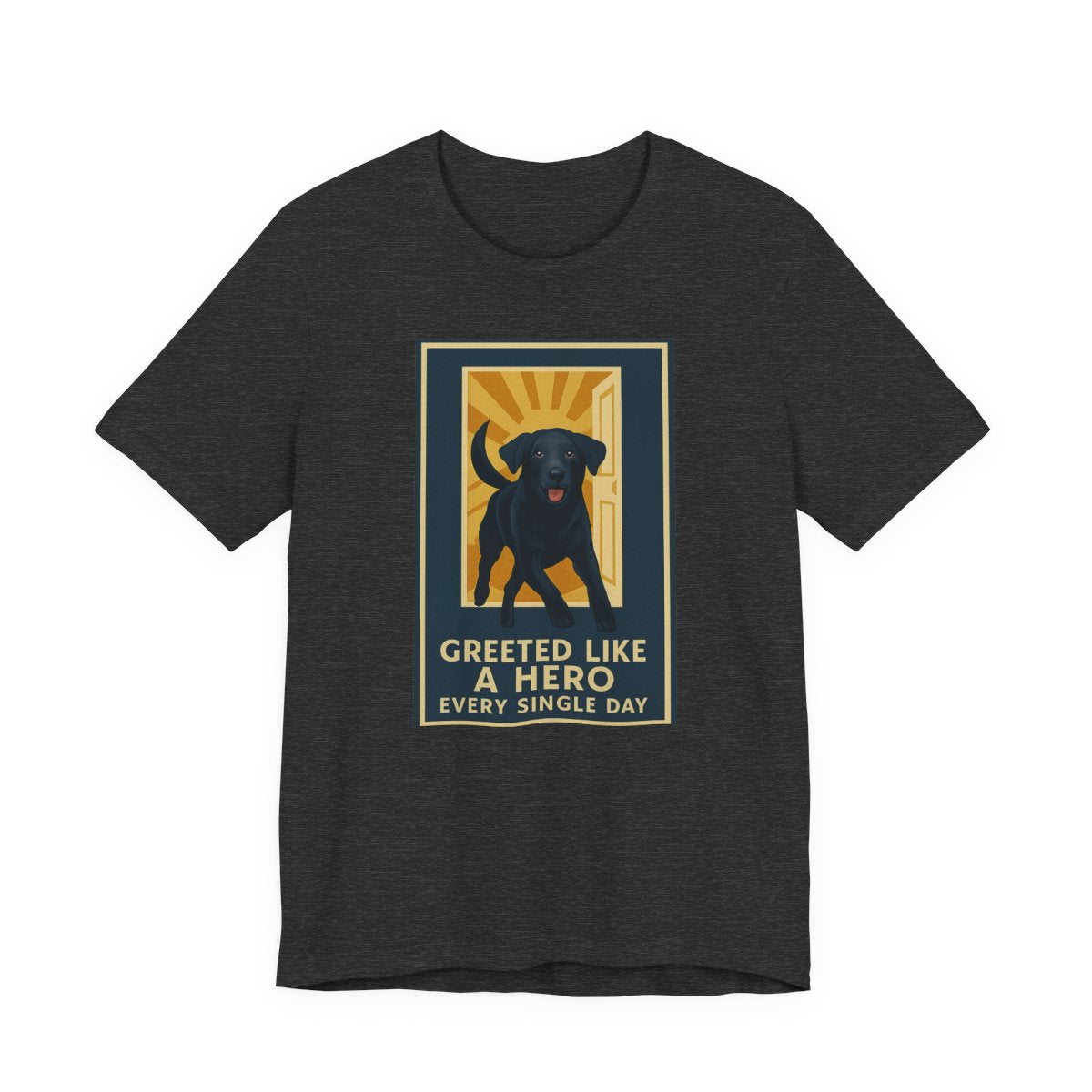 Black Lab Greeted Like a Hero t-shirt, view 6