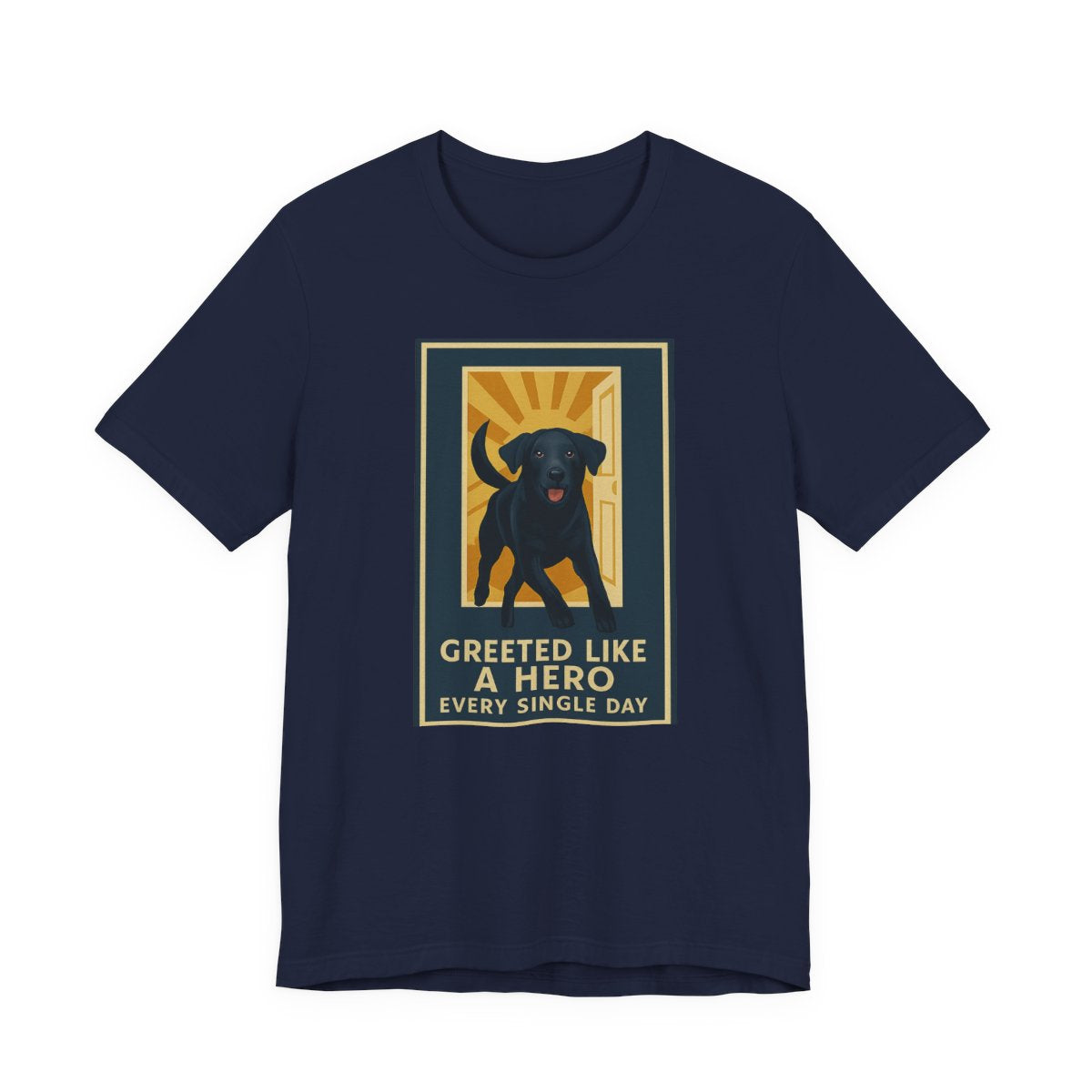 Black Lab Greeted Like a Hero t-shirt, view 7
