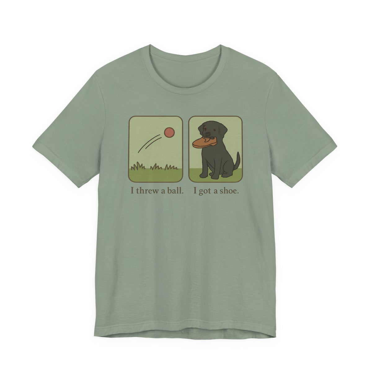 Black Lab I Threw a Ball I Got a Shoe t-shirt, view 5