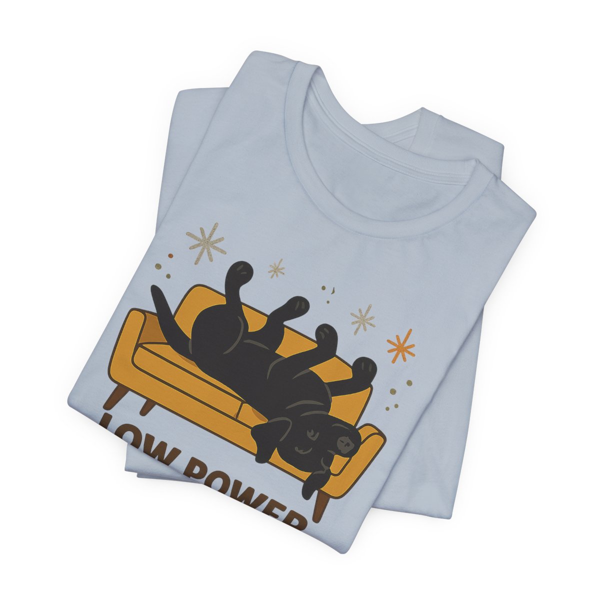 Black Lab Low Power Mode t-shirt, view 2