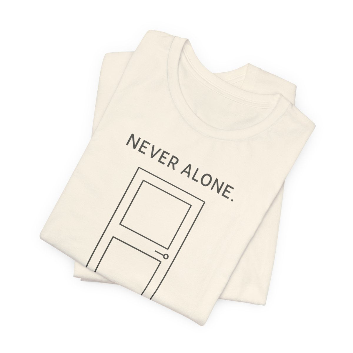 Black Lab Never Alone t-shirt, view 2