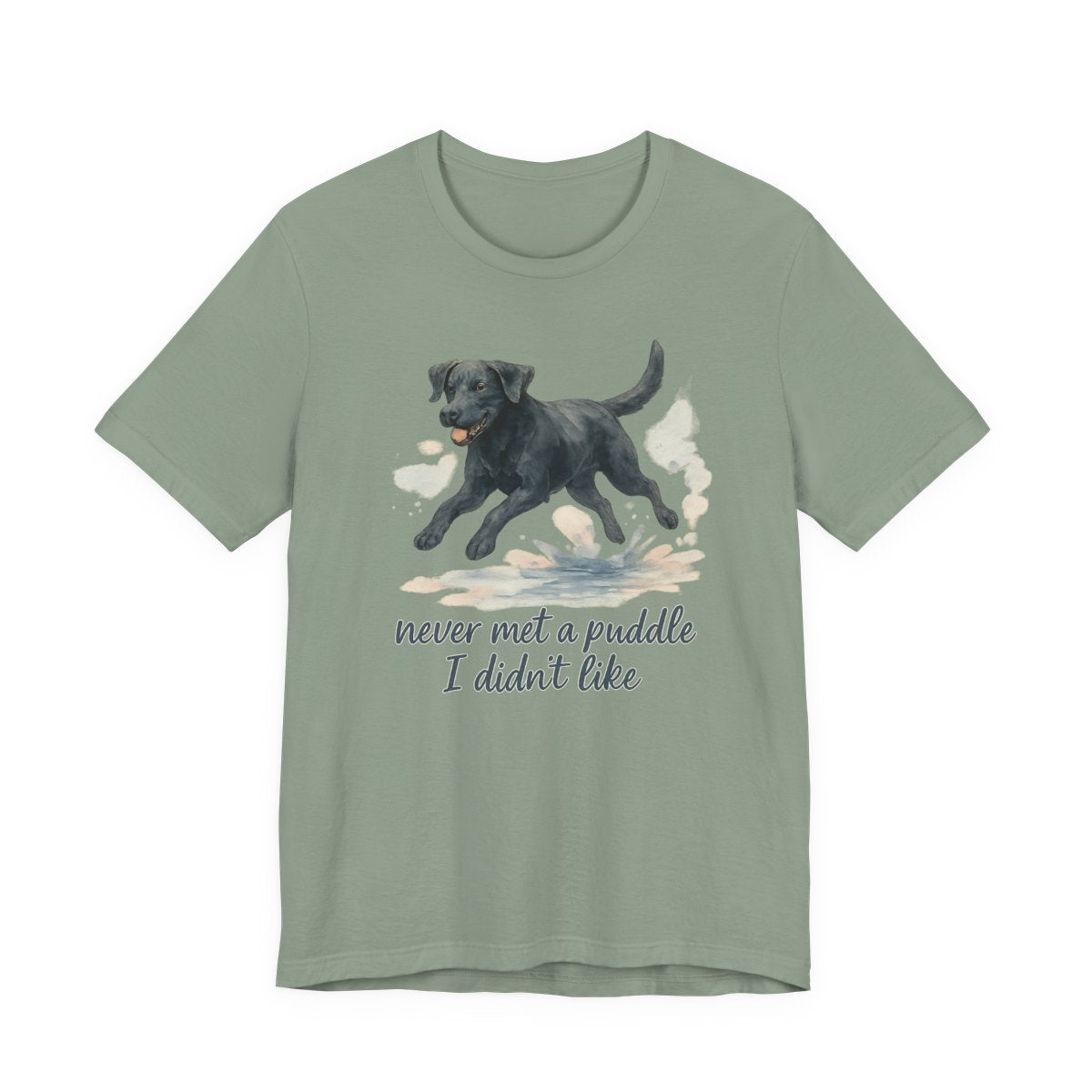Black Lab Never Met a Puddle t-shirt, view 5