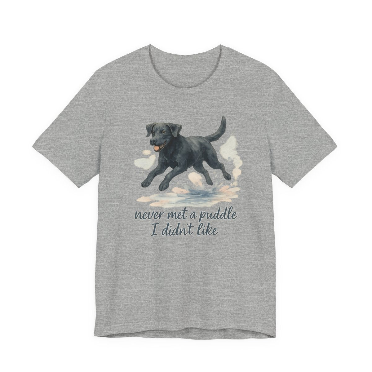Black Lab Never Met a Puddle t-shirt, view 7