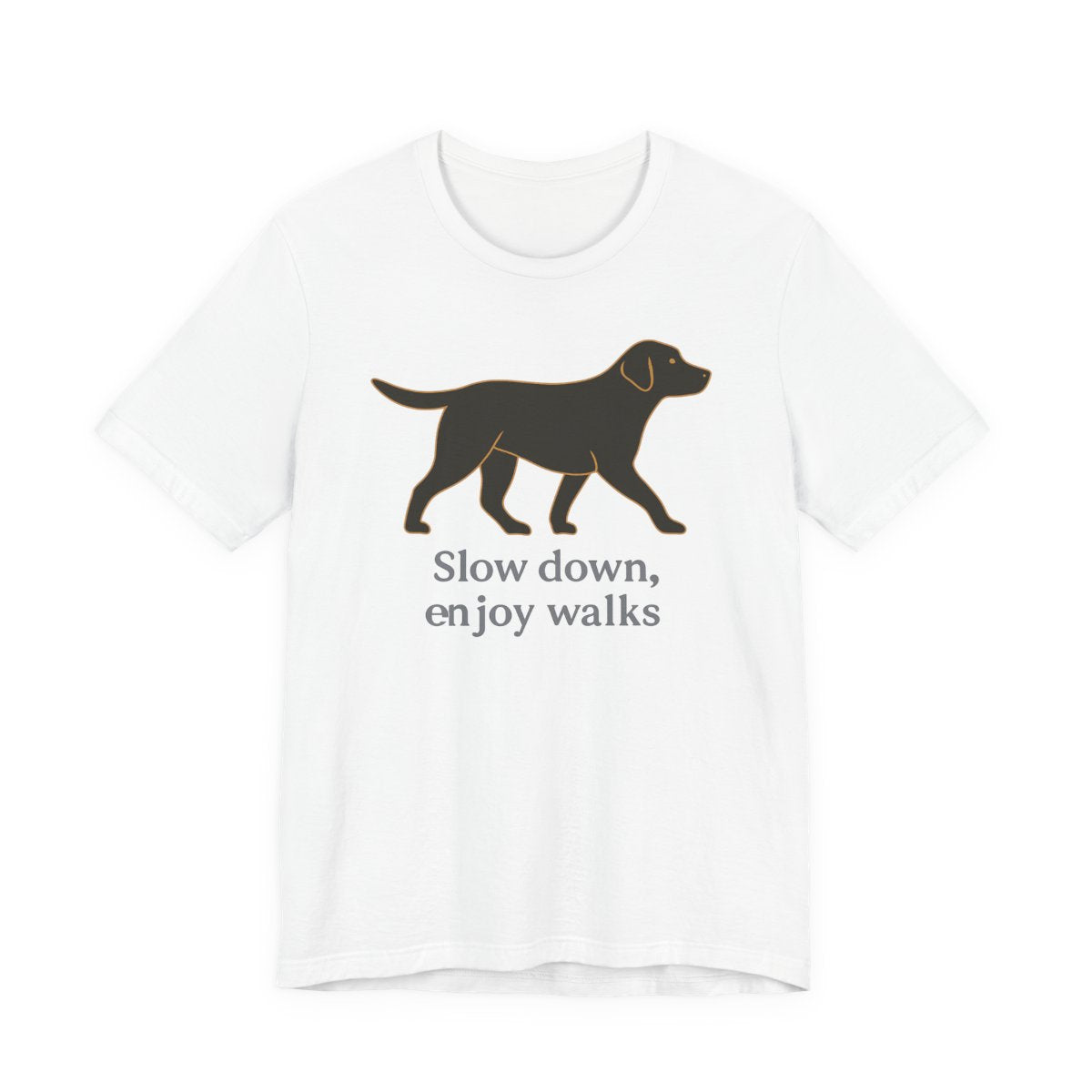 Black Lab Slow Down Enjoy Walks t-shirt, view 4