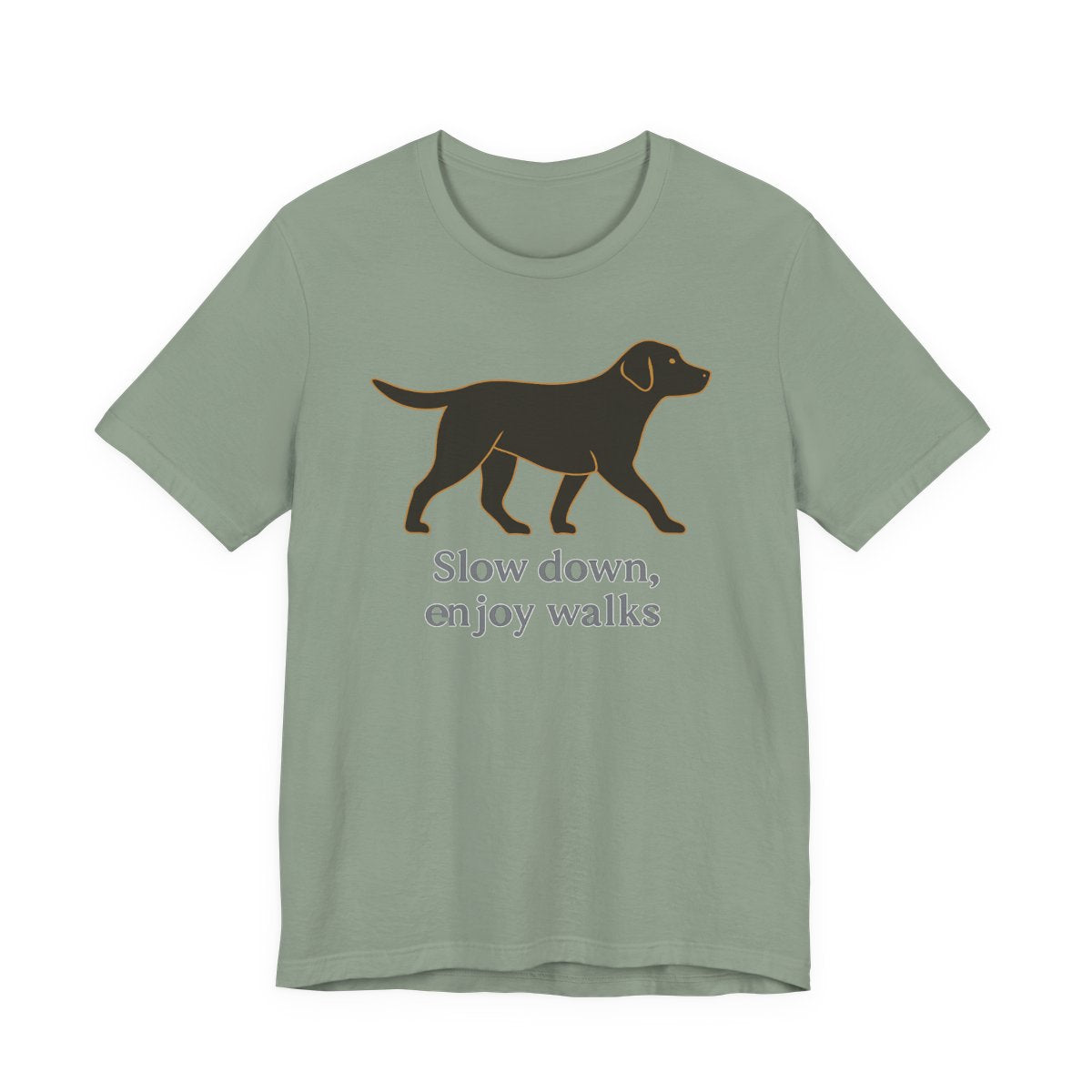 Black Lab Slow Down Enjoy Walks t-shirt, view 5