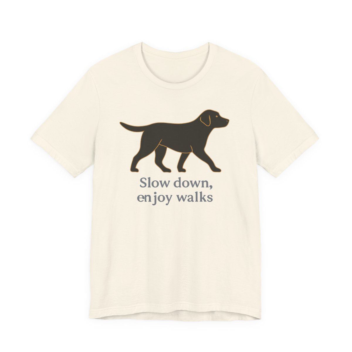 Black Lab Slow Down Enjoy Walks t-shirt, view 3