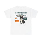 Boston Terrier Logic Flowchart T-shirt in White