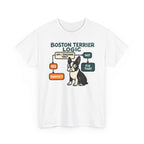 Boston Terrier Logic Flowchart T-shirt detail