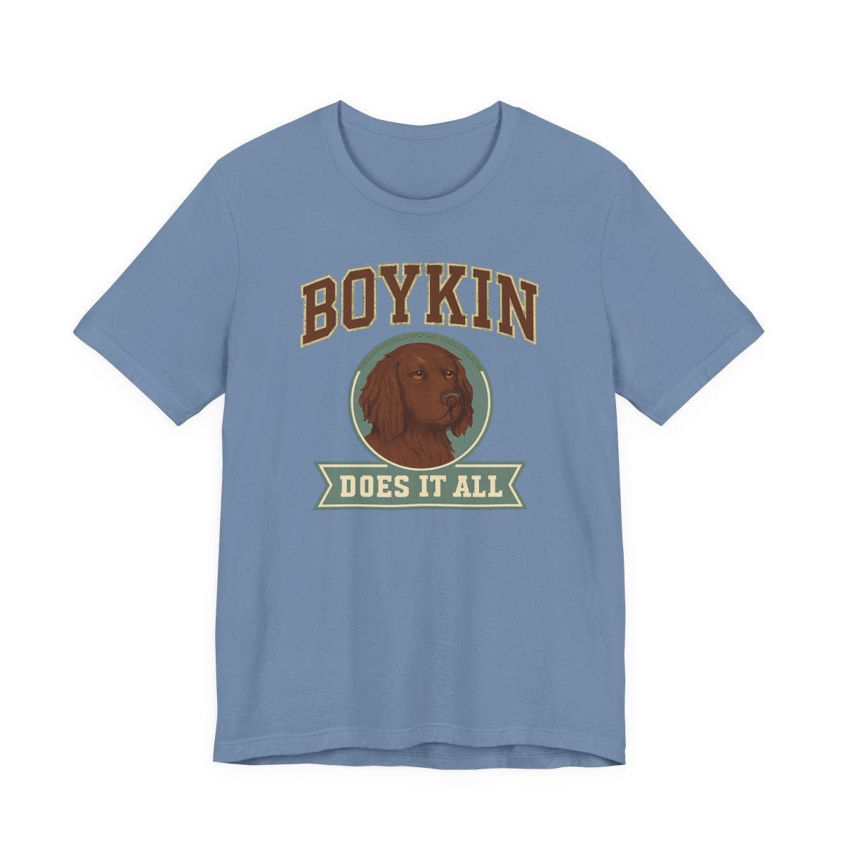 Boykin Spaniel Does It All Varsity T-shirt