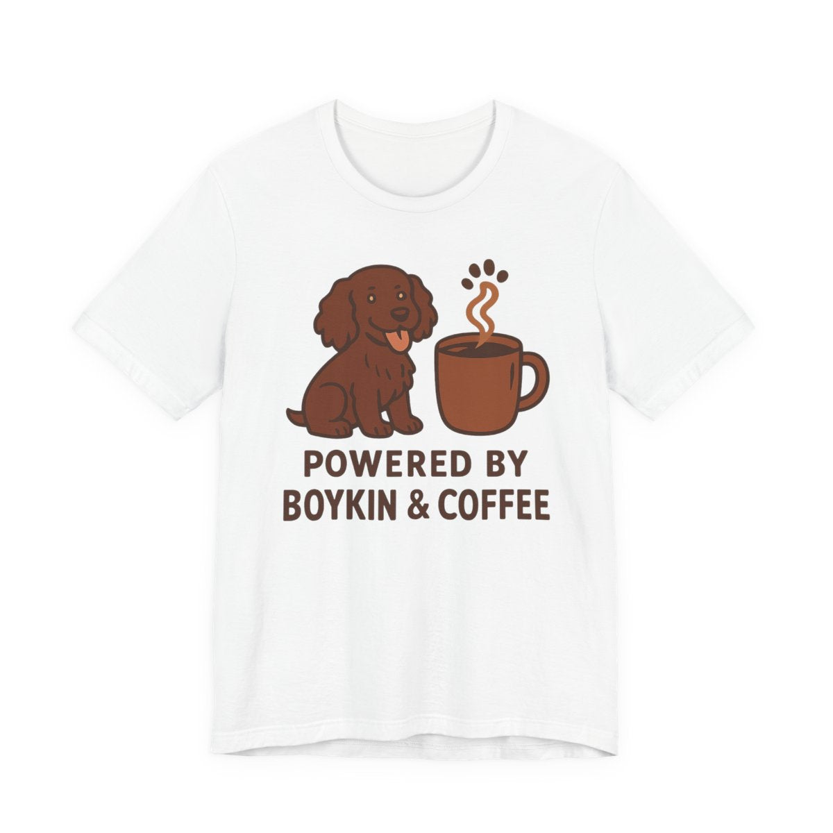Boykin Spaniel Powered by Boykin & Coffee T-shirt
