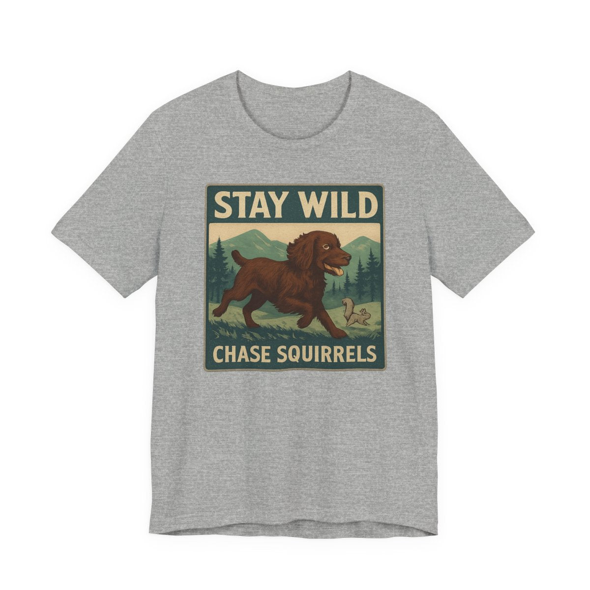 Boykin Spaniel Stay Wild Chase Squirrels t-shirt, view 8