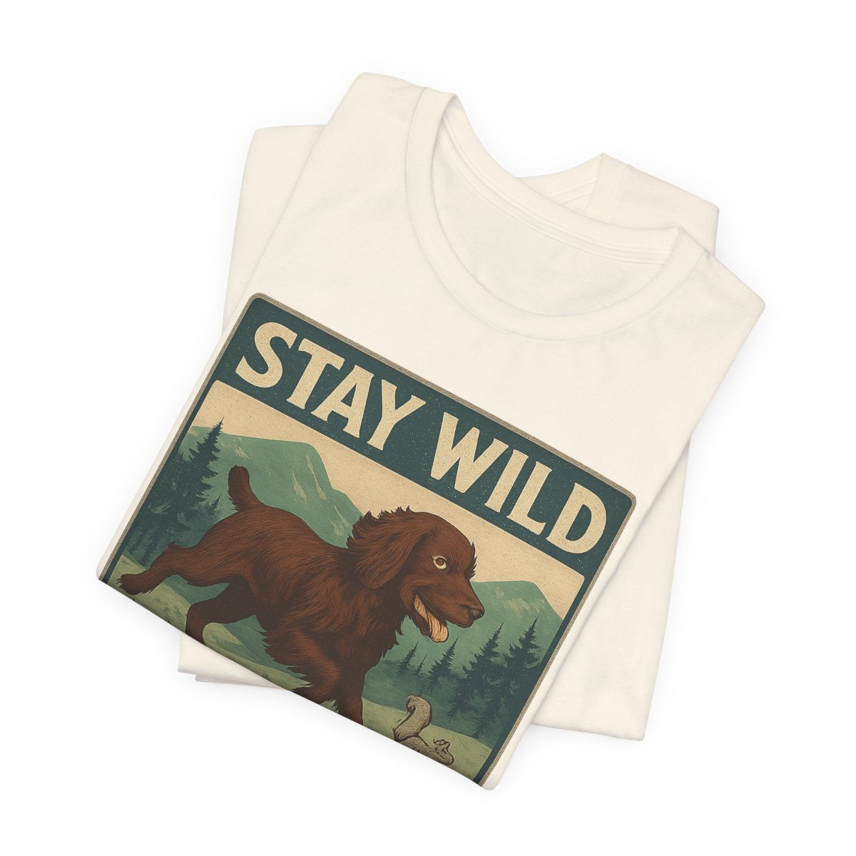 Boykin Spaniel Stay Wild Chase Squirrels t-shirt, view 4