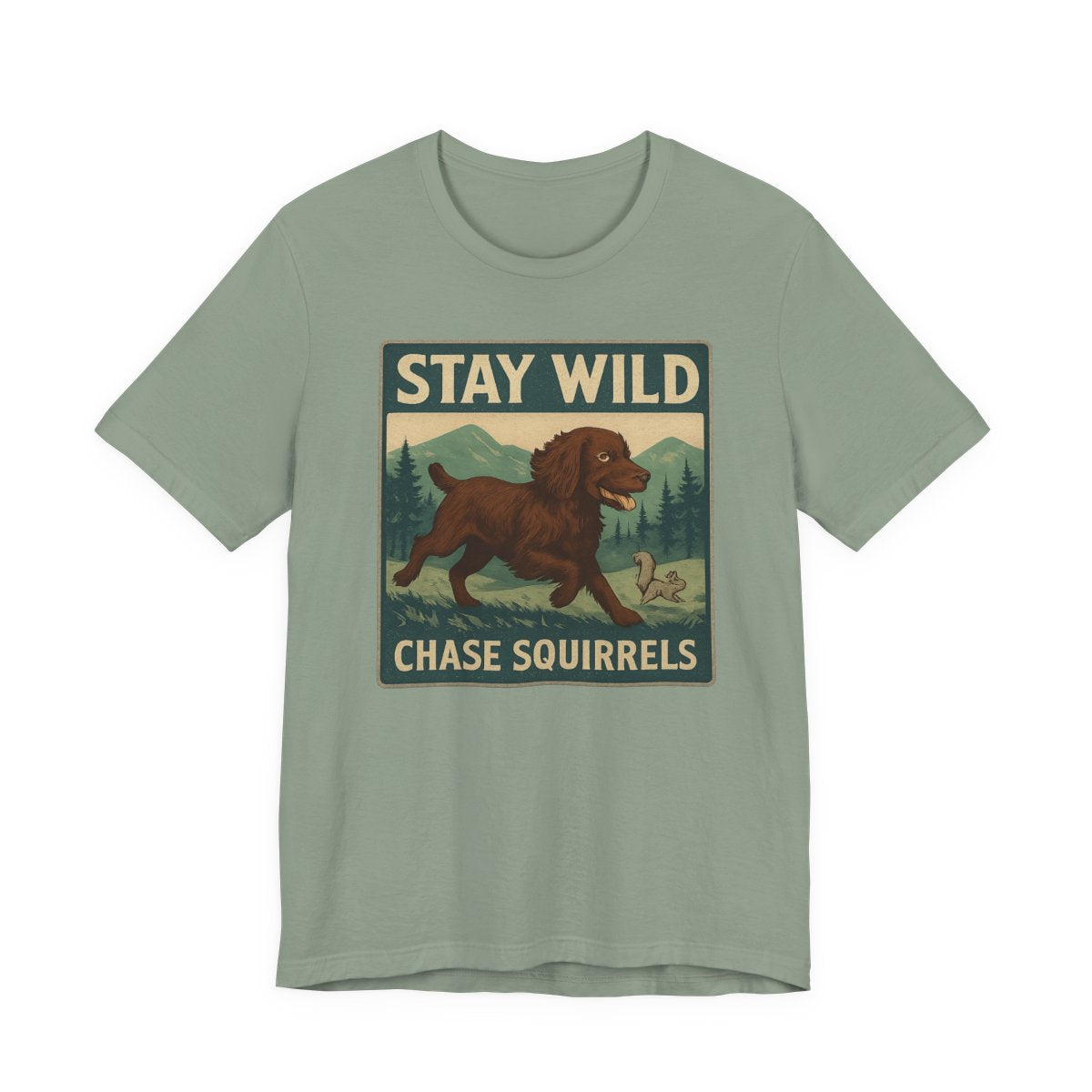 Boykin Spaniel Stay Wild Chase Squirrels t-shirt, view 6