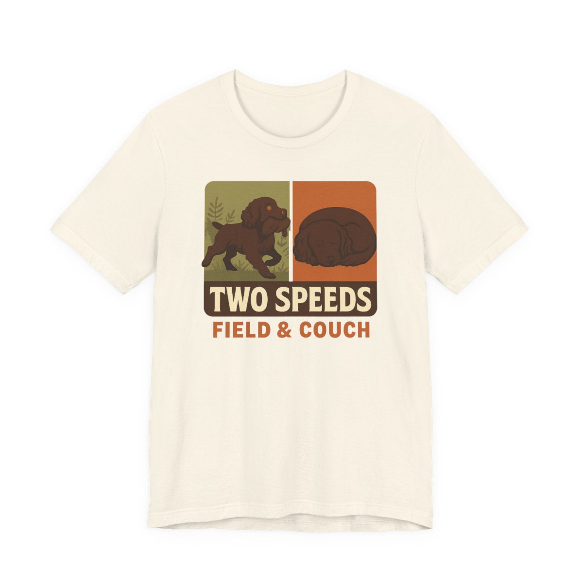 Boykin Spaniel Two Speeds Field and Couch t-shirt, view 3