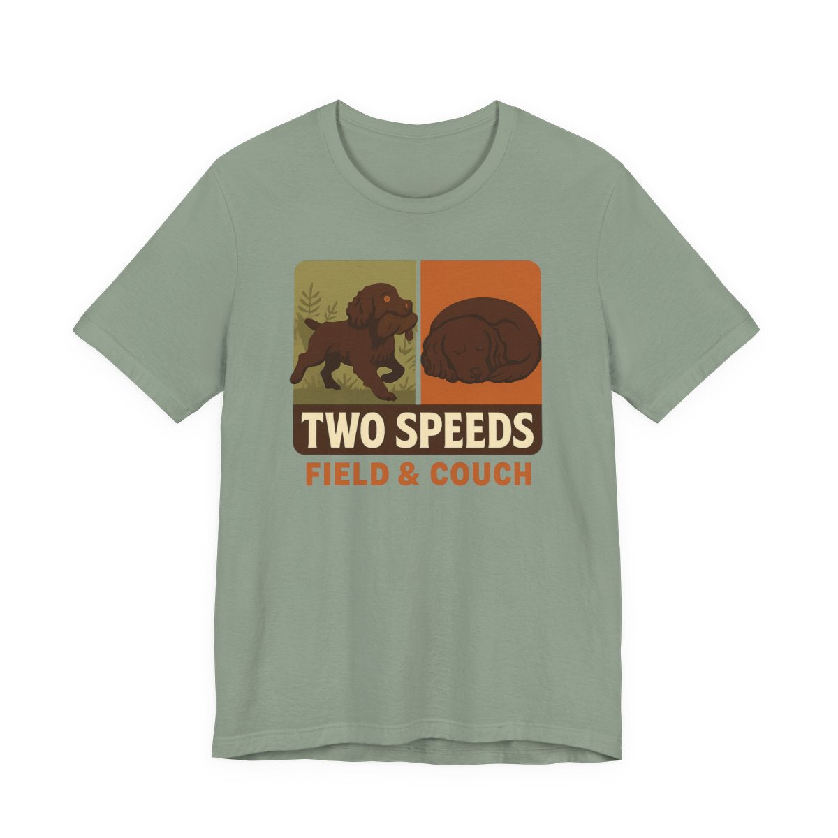 Boykin Spaniel Two Speeds Field and Couch t-shirt, view 6