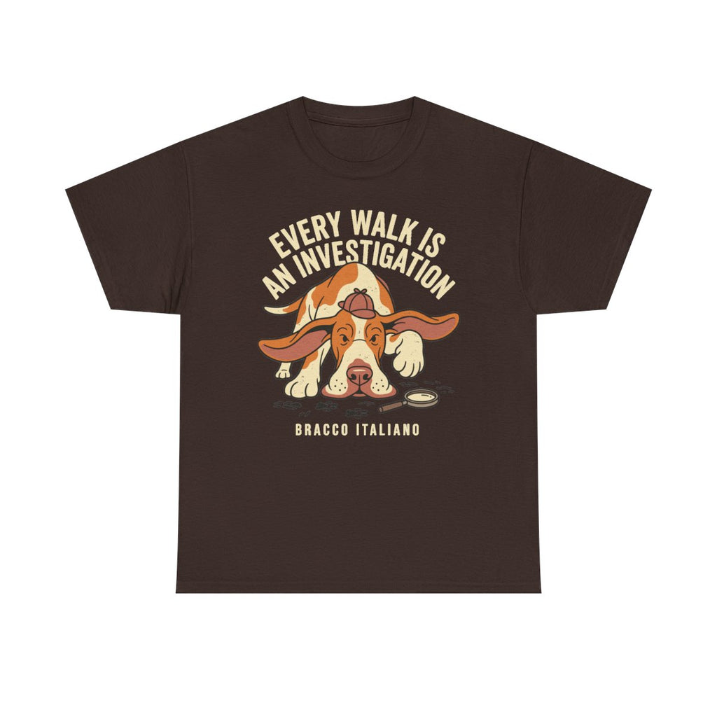 Bracco Italiano Sleuth T-shirt in Dark Chocolate