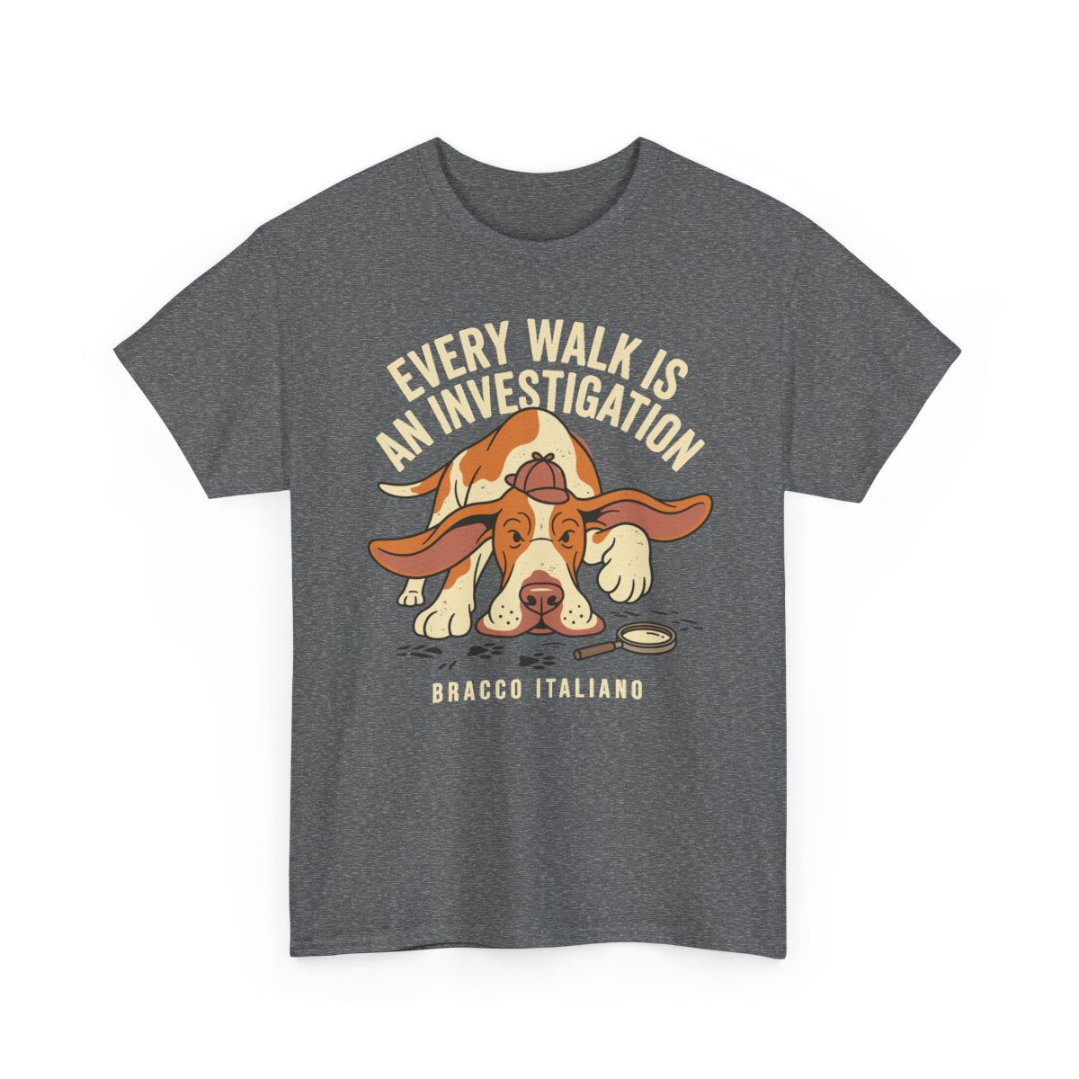Bracco Italiano Sleuth T-shirt, alternate front view