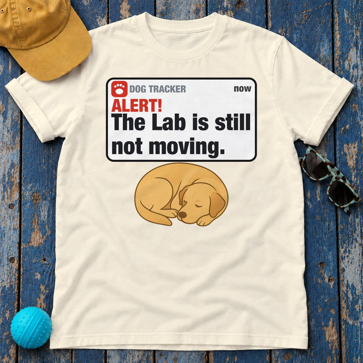 Lab Alert Still Not Moving Tee in Natural