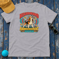 Neighborhood Announcement System Beagle T-Shirt in Athletic Heather - flat lay