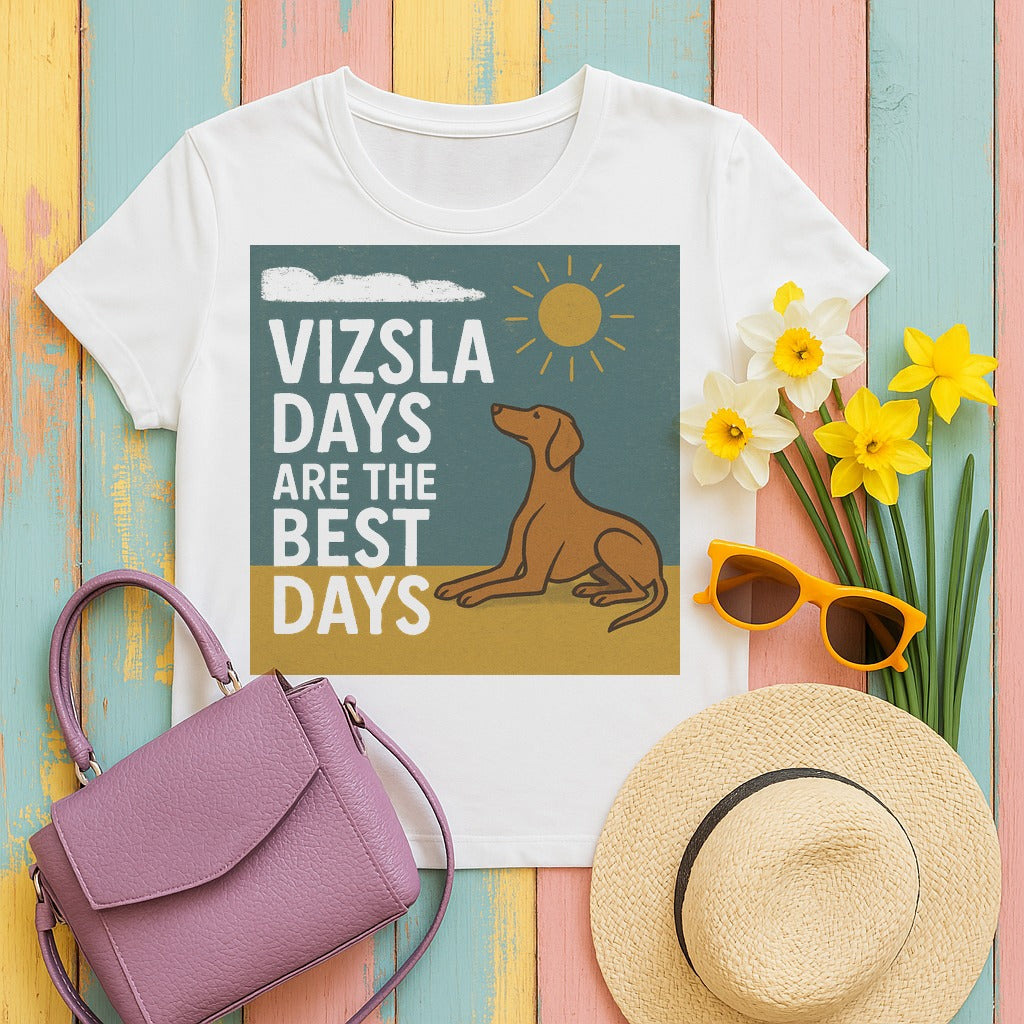 Vizsla Days Best Days Retro Graphic t-shirt